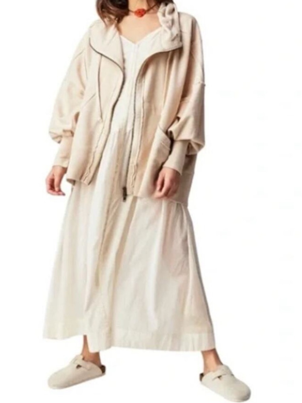 MAKE AN OFFER FREE PEOPLE We The Free CAMDEN Oversized Zip Hoodie Jacket - Picture 7 of 10